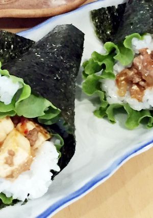 【辛ウマ】麻婆豆腐で手巻き寿司-レシピのメイン写真