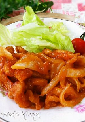 お肉柔らか♥豚肉と新玉ねぎポークチャップ-レシピのメイン写真