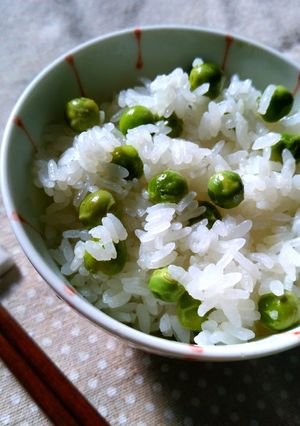 グリンピースごはん【柏市学校給食】-レシピのメイン写真