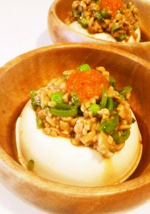 納豆とスナップエンドウのもみじ冷奴-レシピのメイン写真