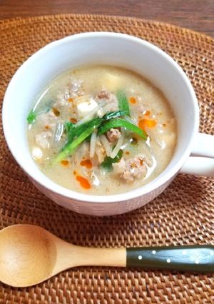 もやしと絹ごし豆富の坦々スープ-レシピのメイン写真