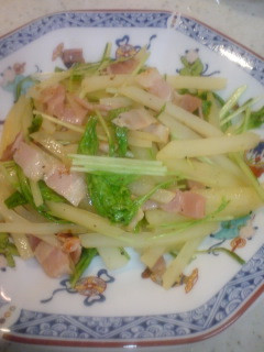 水菜とじゃがいものあっさり炒め-レシピのメイン写真