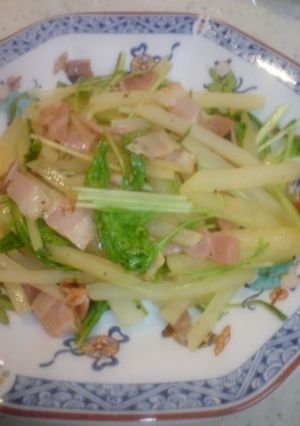 水菜とじゃがいものあっさり炒め-レシピのメイン写真