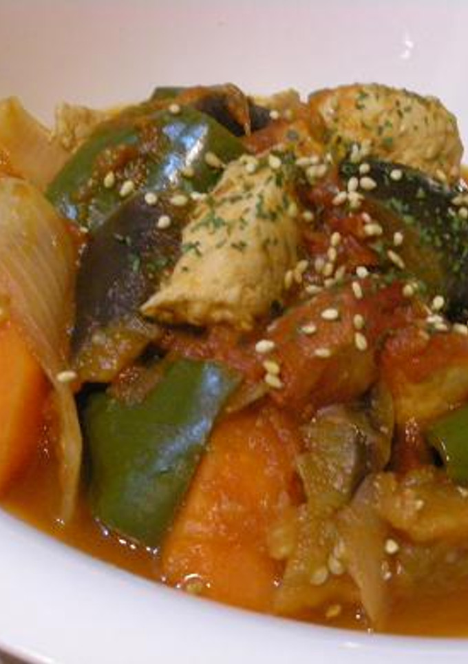 簡単！鶏肉と野菜のトマトソース煮☆-レシピのメイン写真