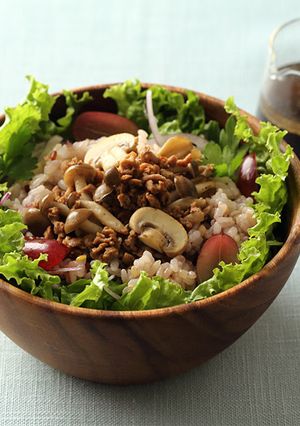大豆のお肉ときのこの雑穀パワーサラダ-レシピのメイン写真