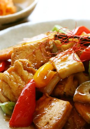 厚揚げと野菜の甘酢炒め-レシピのメイン写真