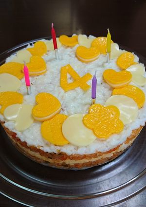 お誕生日に☆オムケーキ(*´ω｀*)-レシピのメイン写真