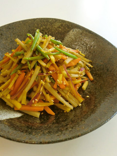 さつま芋入り!新発田産野菜の彩りきんぴら-レシピのメイン写真