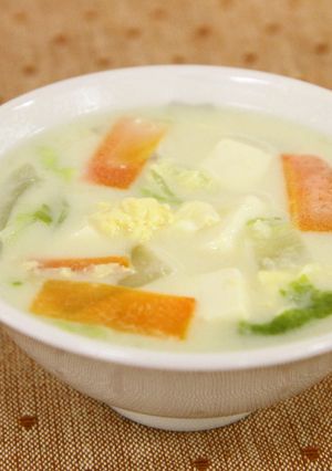 白菜の豆乳かきたま汁-レシピのメイン写真