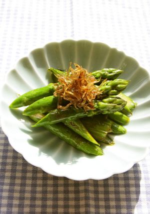 新発田産アスパラガスのじゃこ炒め-レシピのメイン写真