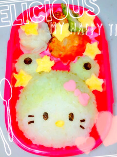 キティちゃん&カエルのキャラ弁♡-レシピのメイン写真
