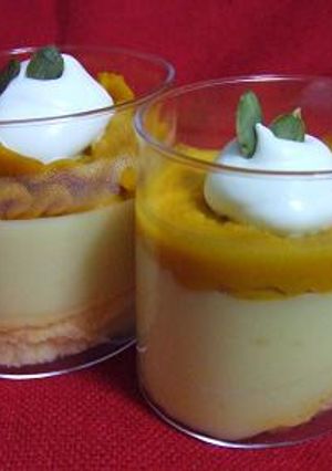 かぼちゃクリームとさつま芋ムースケーキ。-レシピのメイン写真
