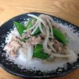 新玉ねぎスナップエンドウの鯖缶和え
