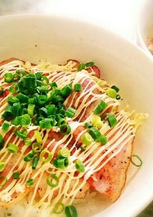 時短簡単! マヨ ベーコン丼-レシピのメイン写真