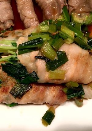 ネギたっぷり☆豆苗とネギの豚肉巻き-レシピのメイン写真