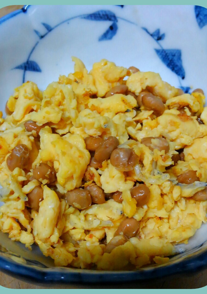 納豆としらす干しの和風さっぱり炒り卵-レシピのメイン写真