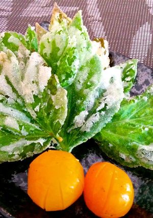米粉とココナッツオイルで明日葉の天ぷら-レシピのメイン写真