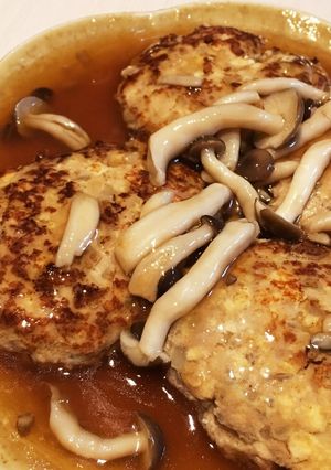 簡単!豆腐ハンバーグ♪きのこあんかけ-レシピのメイン写真
