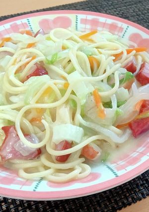 【龍愛】白菜のクリームパスタ-レシピのメイン写真