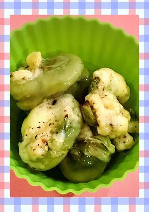 そら豆のオリーブオイルチーズ炒め！-レシピのメイン写真