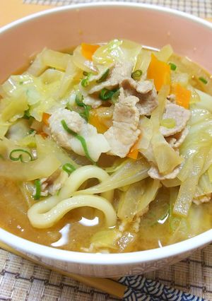 【龍愛】豚汁うどん-レシピのメイン写真