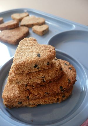 ♥おからｄｅ簡単♥黒ごまクッキー♥-レシピのメイン写真