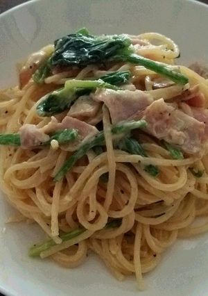 ほうれん草とベーコンのクリームパスタ-レシピのメイン写真