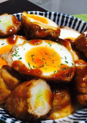 スコッチエッグ風！？葱と卵の豚ロース巻き-レシピのメイン写真