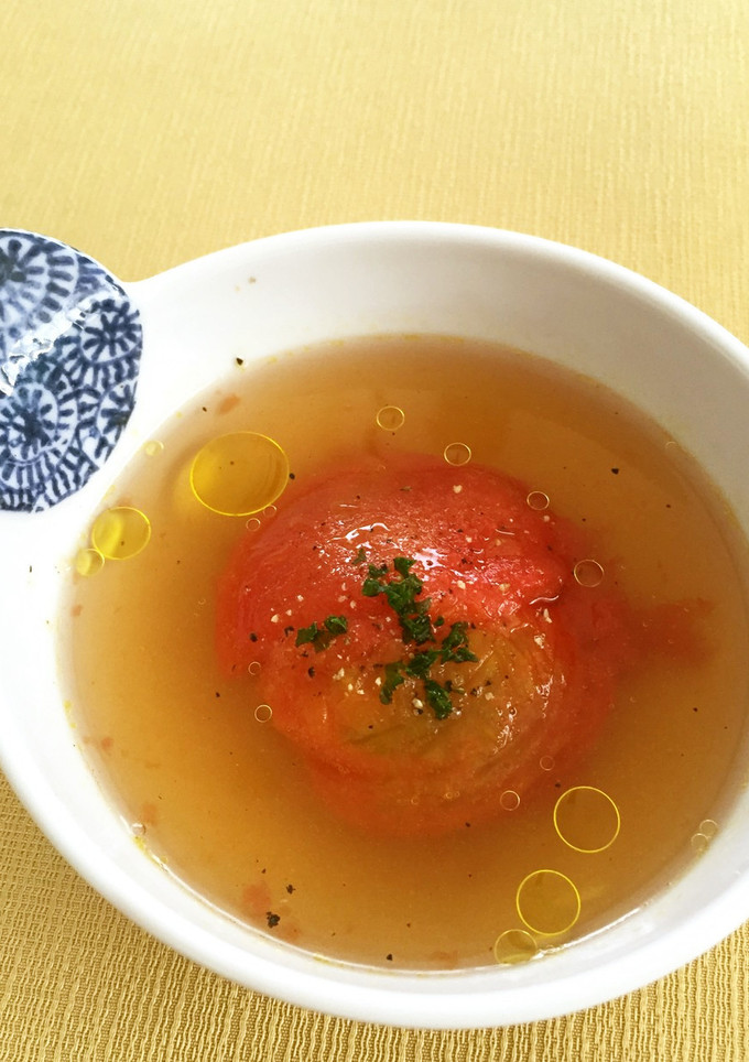 簡単！時短！冷凍トマトの丸ごとスープ-レシピのメイン写真