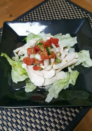 サラダチキンのサルサソースがけ-レシピのメイン写真