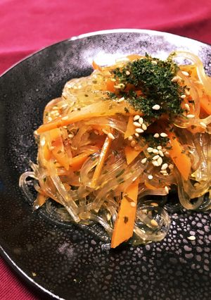 あおさとごま油香るニンジン春雨-レシピのメイン写真