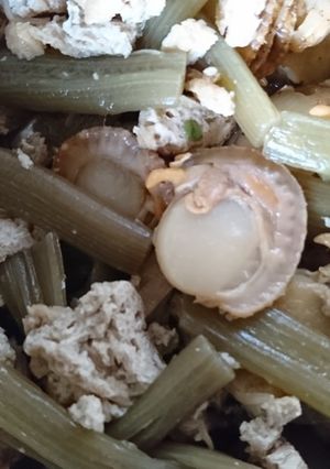 ふきと油揚げとホタテの炒め煮-レシピのメイン写真