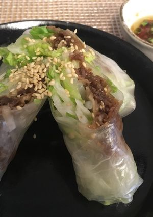 ☆美味しすぎる☆ 焼肉生春巻き-レシピのメイン写真
