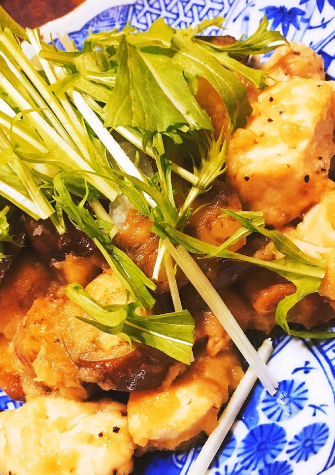 鶏肉となすの甘酢みぞれ炒め-レシピのメイン写真
