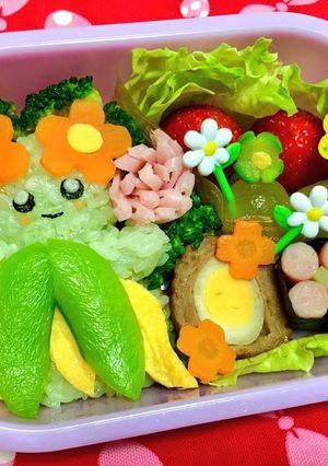 可愛いキャラ弁ポケモン(キレイハナ)-レシピのメイン写真