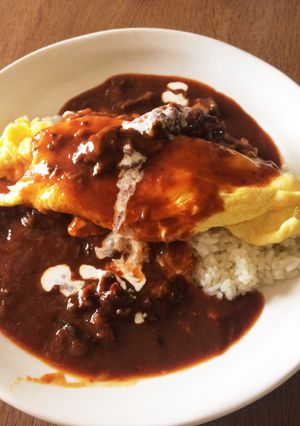 ハヤシライスの翌日はオムハヤシ-レシピのメイン写真