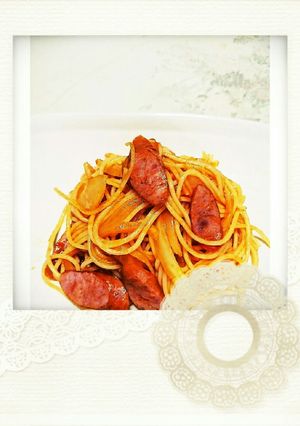 サラスパで時短!付け合わせ用ナポリタン♪-レシピのメイン写真
