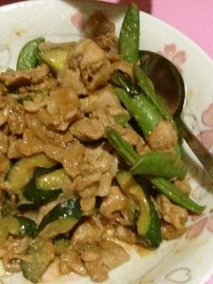 スナップえんどうと豚肉の炒め物-レシピのメイン写真