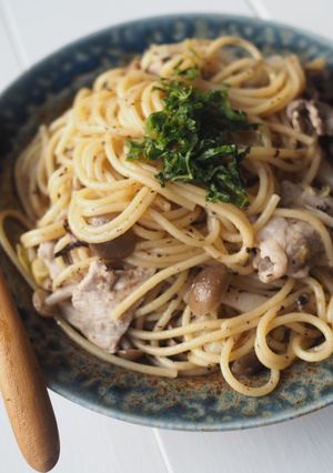 豚きのこゆかりパスタ-レシピのメイン写真