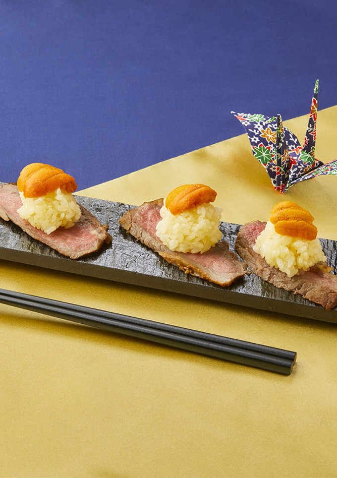 牛肉とうにの贅沢☆寿司仕立て-レシピのメイン写真