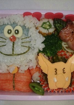 キャラ弁 ドラえもん 南極カチコチ大冒険-レシピのメイン写真