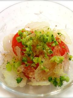 完熟ミニトマトとセロリのあっさりサラダ-レシピのメイン写真