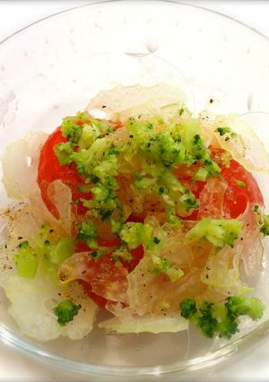 完熟ミニトマトとセロリのあっさりサラダ-レシピのメイン写真