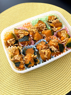 お弁当に!圧力鍋でかぼちゃの煮物-レシピのメイン写真