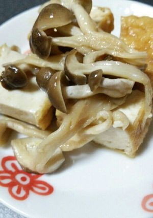 短時間で簡単♪厚揚げとしめじのレンジ煮物-レシピのメイン写真