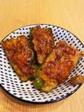超簡単☆卵パン粉なし!ピーマンの肉詰め