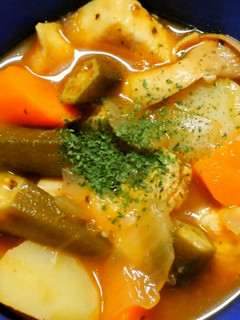 簡単♡鶏むね肉とオクラ野菜のケチャ煮込み-レシピのメイン写真