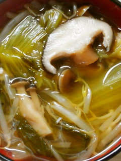 簡単♪朝食*チンゲン菜ともやしのお吸い物-レシピのメイン写真