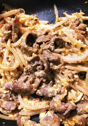 簡単なのにガッツリ食べれる牛こま炒め-レシピのメイン写真