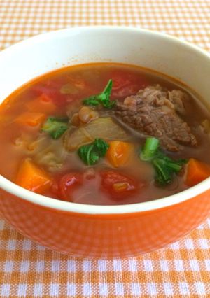 牛肉とレンズ豆のトマトスープ-レシピのメイン写真